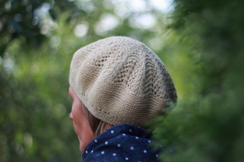 A hand-knit hat for a nice spring