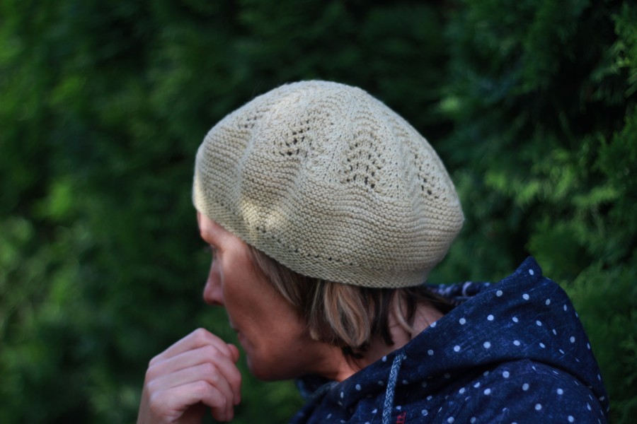 A hand-knit hat for a nice spring