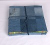 Denim lap throw, recycled blue jean quilts
