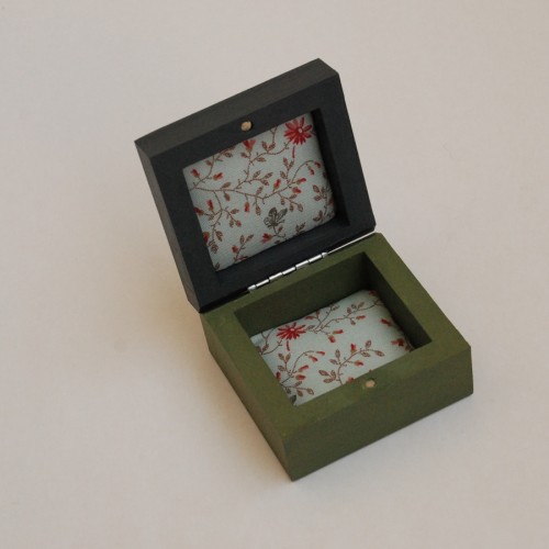 Extra Small wooden box "Olive green" (box-16)
