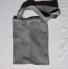 Recycled gray denim shopping bag
