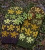 Original, hand knitted, warm, woolen Mittens "Maple Leaves"